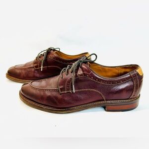 Johnston & Murphy Warner Split Toe Derby Shoes in Brown Sheepskin Leather 9.5D